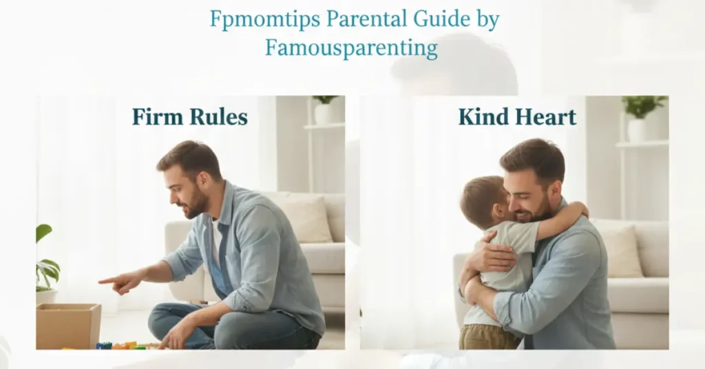 Parent setting gentle rules and giving choices, balancing discipline and freedom in the Fpmomtips Parental Guide by Famousparenting.