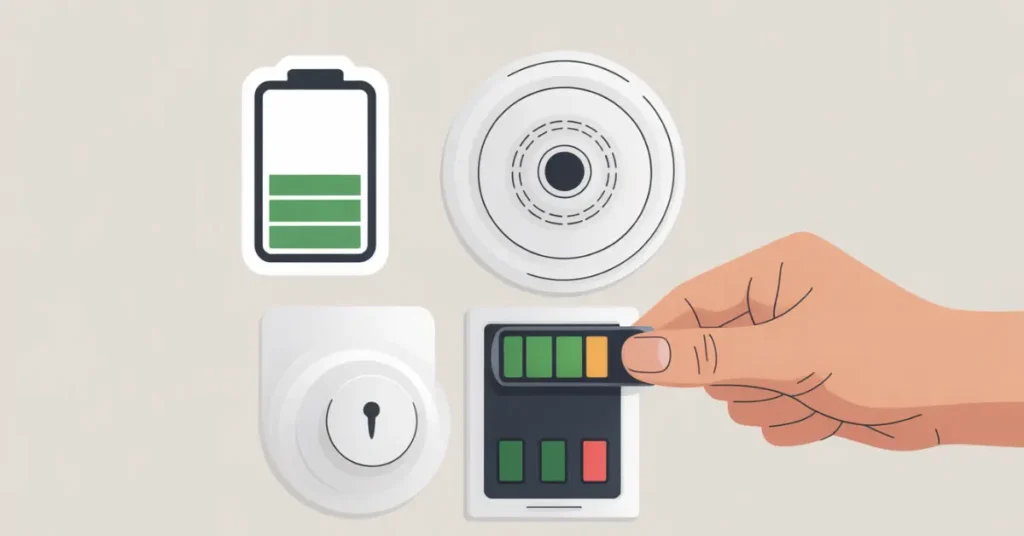 replacing batteries in smart home security devices and sensors