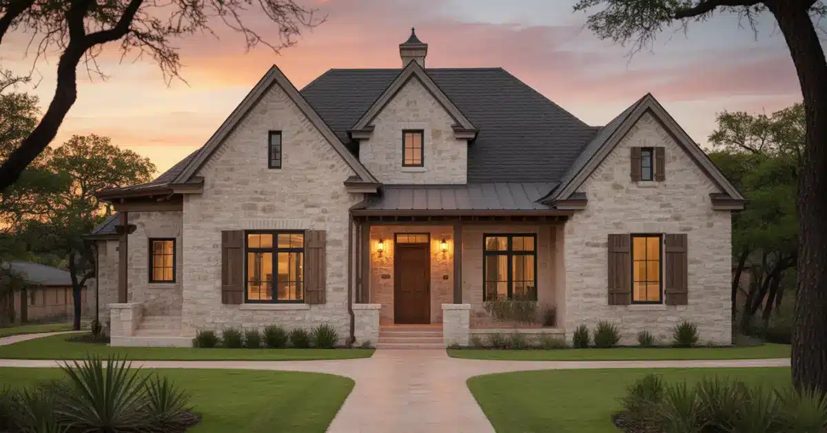 Custom home in Texas Hill Country with modern architecture