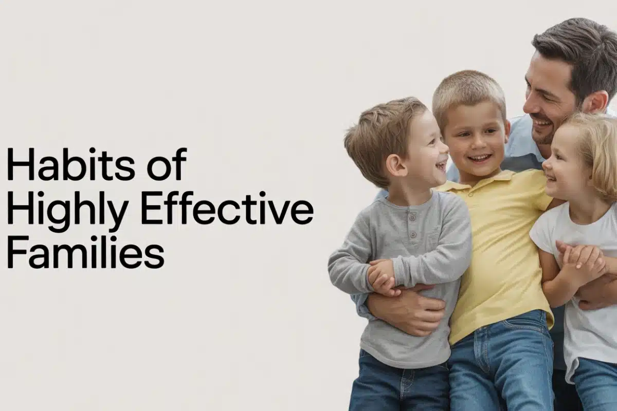 Illustration showing strong family bonding and values – 10 Habits of Highly Effective Families