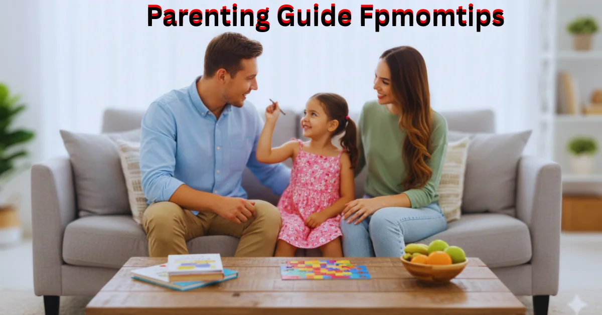 Parenting Guide Fpmomtips cover showing a happy mom and child bonding on the sofa
